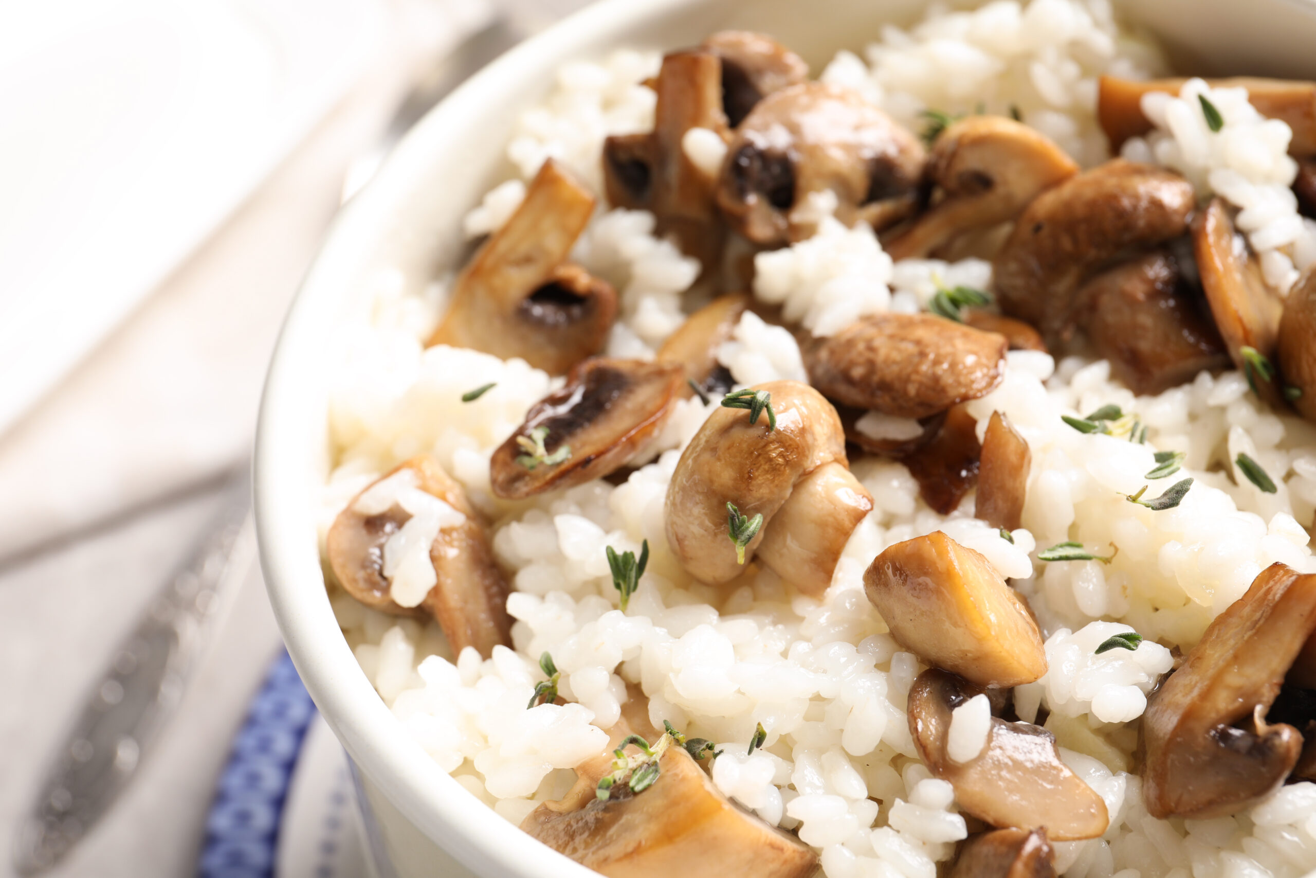 Arroz con champiñones